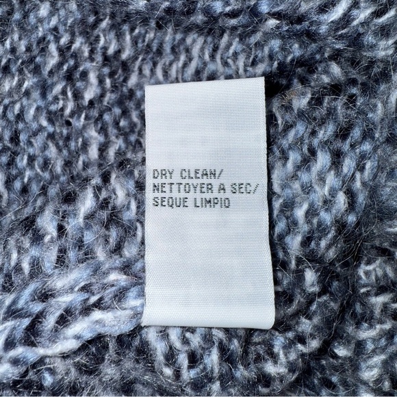 Calvin Klein Knit Turtleneck Chunky Sweater Sz XS NWT Artic Slate New Carbon - Picture 7 of 15